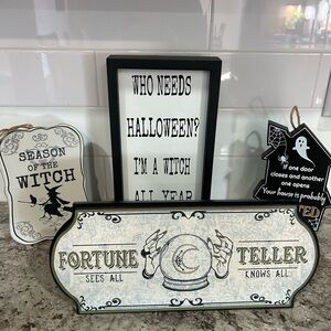 Halloween Witch and Fortune Teller Signs